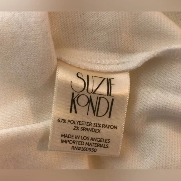 Suzie Kondi Short Sleeve Jumpsuit Ponte Flare Leg Ivory L - Picture 6 of 6